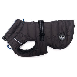 Produktbild von Beeztees Hundemantel Bobby grau wasserabweisend aus Polyester mit 48 cm Rückenlänge