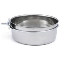 Produktbild von Beeztees Hundenapf Coopcup aus Edelstahl mit Schraube 900 ml Silber - 0,9 l
