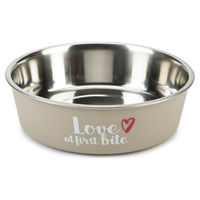 Produktbild von Beeztees Hundenapf First Bite aus Edelstahl grau Durchmesser 17 cm - 700 g