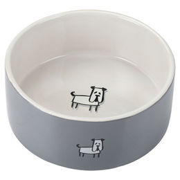 Beeztees Hundennapf Lou Keramik grau 2000ml - 2000 ml – Bild 1 von 3