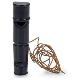 Produktbild von Beeztees Hundepfeife aus Horn mit 2 Tönen in Schwarz 9 x 2 cm
