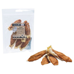 Produktbild von Beeztees Hundesnack Gefüllte Kaninchenohren mit Ente, getreidefrei und glutenfrei, 150 g - 150 g