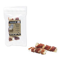 Produktbild von Beeztees Hundesnack Kaustick Twister Ente und Rind glutenfrei ohne Farb- und Aromastoffe - 6 x 2 Stk.