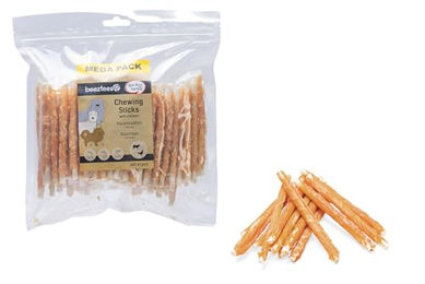 Beeztees Hundesnack Kausticks mit Huhn und Rind ohne Farb- und Aromastoffe sowie ohne Zucker 100 Stück – Bild 1 von 7