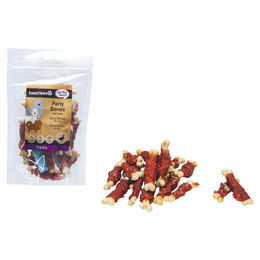 Beeztees Hundesnack Party Bones Ente und Rind ohne Zucker und Farbstoffe 200 g – Bild 1 von 3