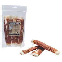 Produktbild von Beeztees Hundesnack Ribbies Ente Kabeljau Rind ohne Zucker und Aromastoffe 250g