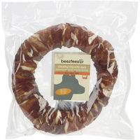 Produktbild von Beeztees Hundesnack Rinderhautring mit Ente 19 cm Kausnack 6er Pack