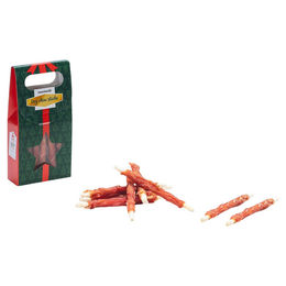 Beeztees Hundesnack X-Mas Kausticks Ente Monoprotein 8 Stück – Bild 1 von 2