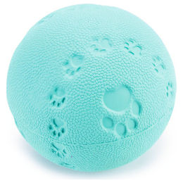 Produktbild von Beeztees Hundespielzeug Ball aus Gummi mit Squeaker in Mint/Türkis