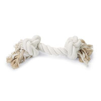Produktbild von Beeztees Hundespielzeug Baumwollkordel mit 2 Knoten in Weiß 600 g - 600 g