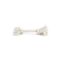 Produktbild von Beeztees Hundespielzeug Baumwollkordel mit 2 Knoten Weiß 125 g - 125 g
