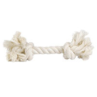 Produktbild von Beeztees Hundespielzeug Baumwollkordel mit 2 Knoten weiß 50 g - 50 g