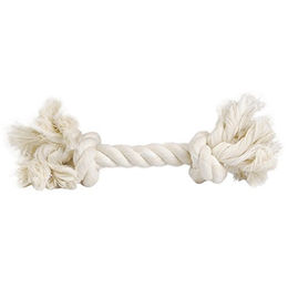 Beeztees Hundespielzeug Baumwollkordel mit 2 Knoten Weiß 70 g - 70 g – Bild 1 von 2
