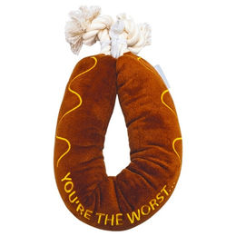 Beeztees Hundespielzeug BBQ Wurst aus Plüsch mit Seil braun – Bild 1 von 5