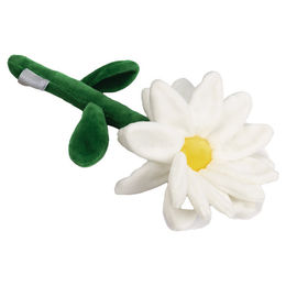 Produktbild von Beeztees Hundespielzeug Blume Daisy Plüsch weiß grün für erwachsene Hunde