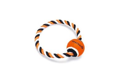 Produktbild von Beeztees Hundespielzeug Coby Ring und Ball aus Baumwolle Bunt 20x20x6,3 cm