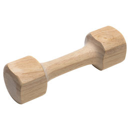Beeztees Hundespielzeug Dex Holzhantel Wurfspielzeug aus Holz in Natur Braun Größe M 18,5 x 5 x 5 cm - 230 g – Bild 1 von 2