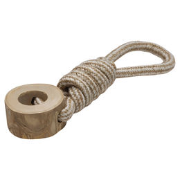 Beeztees Hundespielzeug Dirk Kauspielzeug aus Kaffeeholz und Baumwolle Größe S – Bild 1 von 3