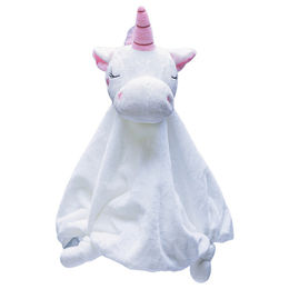 Produktbild von Beeztees Hundespielzeug Einhorn Plüschkuscheldecke für Welpen Weiß 33 x 25 x 14 cm