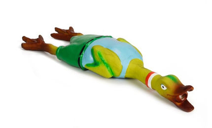 Beeztees Hundespielzeug Ente aus Latex mit Quietschfunktion bunt - 1 Stk. – Bild 1 von 5