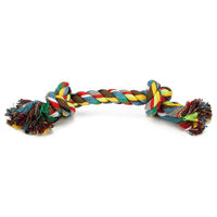 Produktbild von Beeztees Hundespielzeug Flossytoy aus Baumwollkordel mit 2 Knoten bunt 125 g - 125 g