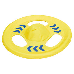 Beeztees Hundespielzeug Frisbee Tof Gelb aus Nylon mit Quietscher und schwimmfähig – Bild 1 von 6