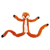 Produktbild von Beeztees Hundespielzeug Fuchs aus Plüsch mit Seil in Braun Weiß Orange