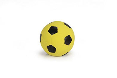 Beeztees Hundespielzeug Fußball aus Latex Gelb Schwarz Klein – Bild 1 von 2