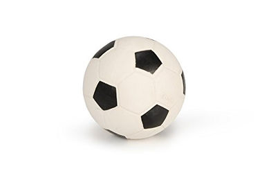 Beeztees Hundespielzeug Fußball aus Latex in Schwarz/Weiß – Bild 1 von 2