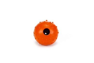 Beeztees Hundespielzeug Gummi-Ball mit Glocke Orange 5 cm – Bild 1 von 2