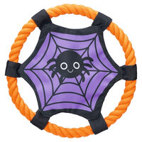 Produktbild von Beeztees Hundespielzeug Halloween Spinnennetz aus Plüsch lila/orange