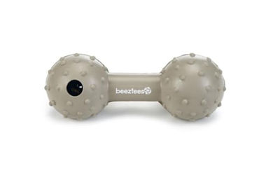 Produktbild von Beeztees Hundespielzeug Hantel aus Gummi mit Glocke Beige
