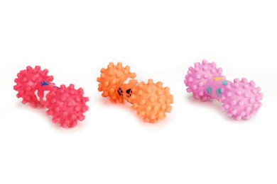 Produktbild von Beeztees Hundespielzeug Hantel und Igelball aus Kunststoff