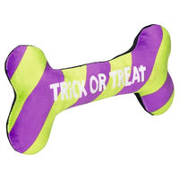 Produktbild von Beeztees Hundespielzeug Knochen Trick or Treat Plüschspielzeug lila grün