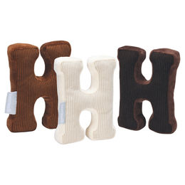 Beeztees Hundespielzeug Letter H Plüsch mit Knisterfolie Weiß und Braun 15,5x12cm – Bild 1 von 7