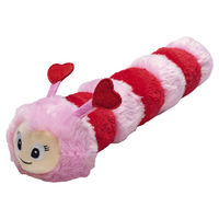 Produktbild von Beeztees Hundespielzeug Liebesraupe Rosa Plüsch mit Squeaker für Hunde Adult 36x9x7 cm