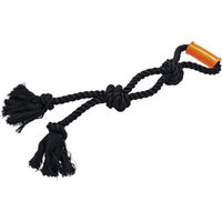 Produktbild von Beeztees Hundespielzeug Moy T-Puller aus Baumwolle Schwarz Orange 60x13x7 cm