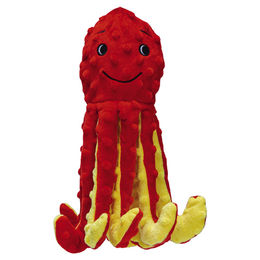 Beeztees Hundespielzeug Oktopus Amy Plüsch Rot Gelb – Bild 1 von 2