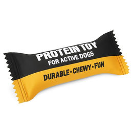 Beeztees Hundespielzeug Proteinriegel aus Plüsch Schwarz/Orange – Bild 1 von 1