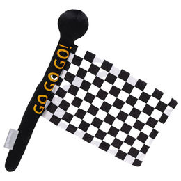 Beeztees Hundespielzeug Rennflagge aus Plüsch schwarz/weiß mit Knisterfolie 36x28 cm – Bild 1 von 2