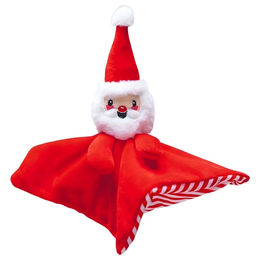 Produktbild von Beeztees Hundespielzeug Santa Weihnachtskuscheltuch aus Plüsch in Rot