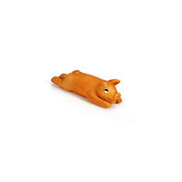 Produktbild von Beeztees Hundespielzeug Schwein aus Latex in Orange als Quietschspielzeug Größe S - 25 cm