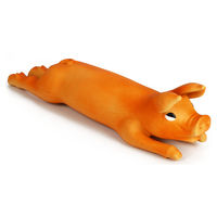 Produktbild von Beeztees Hundespielzeug Schwein aus Latex in Orange Größe L 42 cm