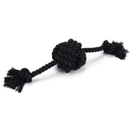 Produktbild von Beeztees Hundespielzeug Spieltau mit Ball Bari aus Baumwolle Schwarz 27 x 7 x 7 cm
