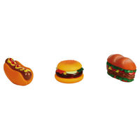 Produktbild von Beeztees Hundespielzeug Squeaker Sandwich Hamburger oder Hotdog aus Vinyl in Bunt