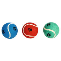 Produktbild von Beeztees Hundespielzeug Tennisball aus Filz und Gummi bunt