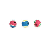 Produktbild von Beeztees Hundespielzeug Tennisball mit Pfotenabdruck aus Filz klein 6,5 cm bunt