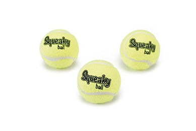 Produktbild von Beeztees Hundespielzeug Tennisball mit Squeaker Gelb 3 Stück 5 cm