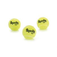 Produktbild von Beeztees Hundespielzeug Tennisbälle mit Squeaker aus Filz Gelb 6,5 cm 3 Stück