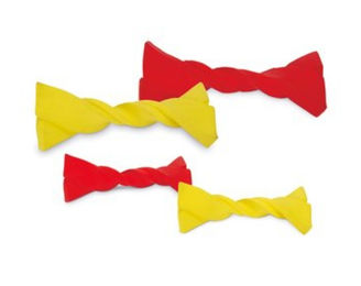 Beeztees Hundespielzeug Twistert Wurfspielzeug aus Gummi in Rot Gelb Bunt – Bild 1 von 2